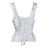Women's Satin Shoulder Straps Corsets - Black - Corset - 6XL - Polyester - image 9