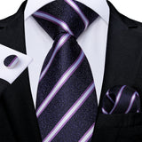 Men's 3 Pcs Premium Silk Tie Sets - MJ-7894 - One Size - Silk/Polyester - image 5