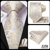 Men's 3 Pcs Champagne Silk Tie Sets - N-3495 - One Size - Silk/Polyester - image 7
