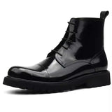Men's High Quality Leather Chelsea Boots - Black - 1 / Patent / Dress Boots - 45 B - Genuine Leather - image 9