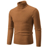 Men's High Neck Mock Neck Pullovers - Beige - Mock Neck Shirt - Asian 3XL(70-95Kg) - Polyester - image 27