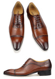 Men's Leather Luxury Wedding Shoes - Brown - Dress Shoes - 39 B - Genuine Leather - image 11