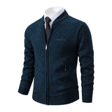 Men's Casual Stand Up Collar Cardigans - Dark Grey - 1 / 8938 / Cardigan Sweater - XXXL - Polyester - image 16