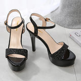 Women's Metallic Party Platform Sandals - Gold - Party Platforms - 40 B - PU Leather - image 5