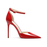Women's Patent Leather High Heel Stilettos - Wine Red - 1 / 12cm Heel - 45 B - Genuine Patent Leather - image 18