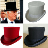 Men's Handcrafted Luxury Formal Top Hats - Gray - Hat 15cm - S(55cm) - Wool - image 2