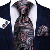 Men's 3 Pcs Elegant Wedding Tie Sets - HT-N-3991 - One Size - Silk/Polyester - image 22