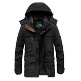Men's Winter Hooded Windbreaker Parka - Black - Hooded Parka - 6XL - Polyester - image 14