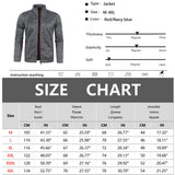 Men's Zip Up Stand Collar Winter Jacket - Black - Sweatshirt Jacket - 4XL - Polyester - image 5
