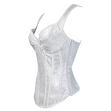 Women's Satin Shoulder Straps Corsets - Black - Corset - 6XL - Polyester - image 10