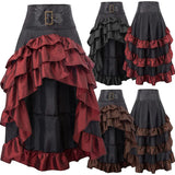 Women's Cosplay Steampunk Ruffled Skirt - Red - Ruffled Skirt - 5XL - Polyester - image 6