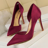 Women's Satin Wedding Party Stilettos - Blue - Party Pumps - 40 B - PU Leather - image 6