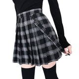 Women's Gothic Suspender Mini Skirt Plaid - Wine Red - Mini Skirt - 5XL - Polyester - image 1