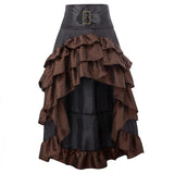 Women's Cosplay Steampunk Ruffled Skirt - Red - Ruffled Skirt - 5XL - Polyester - image 9