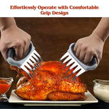 BBQ Pulled Meat Shredding Paws - Black - 2pcs Meat Claws - Medium - Stainless Steel - image 4