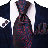 Men's 3 Pcs Elegant Wedding Tie Sets - N-3933 - One Size - Silk/Polyester - image 4