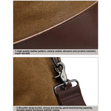 Travel Bags Canvas Leather Overnight Bag - Blue - Travel Bag - Canvas/Leather - image 12