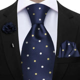 Funki Buys | Neckties | Men's 3 Pcs Tie Hanky Corsage Sets