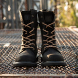 Men's Leather Hiking Boots Hunting Boots - Khaki - 1 / Boots - 45 B - Genuine Leather - image 41