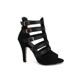 Women's Spike Heel Gladiator Sandals - Blue - Buckle Sandals - 12 B - PU Leather - image 13