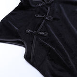 Women's Long Gothic Velvet Spilt Dress - Black - Dress - XXXL - Velvet - image 18
