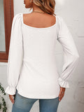 Women's Fashion A Line Drawstring Blouse - Green - Shirt - XXXL - Polyester - image 24