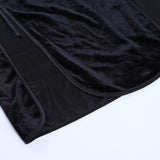 Women's Long Gothic Velvet Spilt Dress - Black - Dress - XXXL - Velvet - image 17