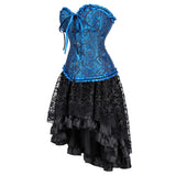 Women's Victorian Gothic Corset Dress - Black 1 / Black 1 - 2340 / 6523 - 6XL - Polyester - image 15