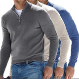 Men's Slim Fit V-neck Casual Pullover - Black - Mock Neck Sweater - XXXL - Polyester - image 7