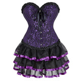 Women's Victorian Corset Dress 2Pcs Set - Black - 1 / Corset / Black Skirt - 6XL - Polyester - image 17