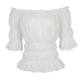 Women's Steampunk Top Corset Skirt Set - White - 1 / Steampunk / Shirt - 6XL - Polyester - image 48