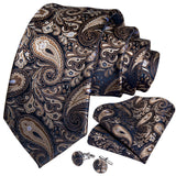 Men's 3 Pcs Paisley Wedding Tie Sets - MJ-7710 - One Size - Silk/Polyester - image 9