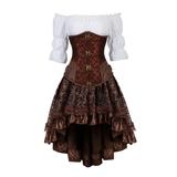 Funki Buys | Dresses | Women's Steampunk Top Corset Skirt Set