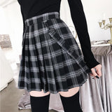 Women's Gothic Suspender Mini Skirt Plaid - Wine Red - Mini Skirt - 5XL - Polyester - image 10