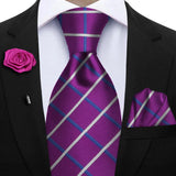 Funki Buys | Neckties | Men's 3 Pcs Tie Hanky Corsage Sets