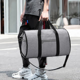 Duffle Bags Gym Travel Work Carry Bag - Grey - Style 1  With Shoes Pocket - Medium - Oxford Nylon - image 15