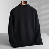 Men's Thick Warm Turtleneck Pullover - Black - Turtleneck Sweater - L (55-65KG) - Polyester - image 4