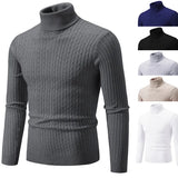 Men's High Neck Mock Neck Pullovers - Beige - Mock Neck Shirt - Asian 3XL(70-95Kg) - Polyester - image 17
