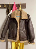 Men's Genuine Leather Sheepskin Jacket - Black - Bomber Jacket - 6XL - Genuine Leather - image 4