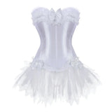 Women's Victorian Lace Corset Dresses - Blue/Black - 6068blue 7008black - 6XL - Polyester - image 3