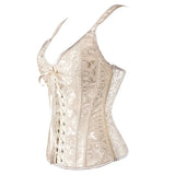 Women's Victorian Satin Lace Up Corsets - Pink - 6806 Corset - 7XL - Polyester - image 5