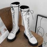 Women's Gothic Big Buckle Knee High Boot - Black - Boots - 10.5 B - PU Leather - image 15