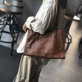 Handbags Women's Cobbler Leather Bag - Brown - Shoulder Bag - Large - Genuine Leather - image 20
