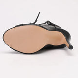 Women's High Heel Lace Up Dance Shoes - Black - 1 / K82F Non Slip 9.5cm - 46 B - Leather - image 20