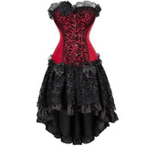 Women's Victorian Gothic Corset Dress - Black 1 / Black 1 - 2340 / 6523 - 6XL - Polyester - image 11