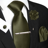 Funki Buys | Neckties | Men's 5 Pcs Luxury Ridged Silk Tie Sets