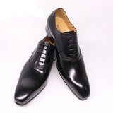 Men's Luxury Oxford Genuine Leather Shoe - Brown - 12 - Genuine Leather - image 7