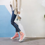 Women's High Platform Zipper Sneakers - Navy - Platform Sneakers - 43 B - Canvas - image 28
