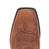 Men's Embroidered Cowboy Pull On Boots - Brown - Cowboy Riding Boots - 12 B - PU Leather - image 8