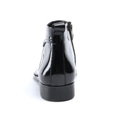 Men's Leather Patent Formal Dress Boots - Wine Red - Patent Boots - 45 B - Genuine Leather - image 13